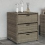 Gartenschrank aus grauem PE-Rattan, 55 x 59 x 69 cm von , Aufbewahrungsboxen für den Außenbereich - Ref: Foro24-365557, Preis...