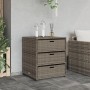 Gartenschrank aus grauem PE-Rattan, 55 x 59 x 69 cm von , Aufbewahrungsboxen für den Außenbereich - Ref: Foro24-365557, Preis...