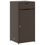 Brown PE rattan garden storage cabinet 55x55x111 cm by , Outdoor storage boxes - Ref: Foro24-365560, Price: 130,99 €, Discoun...