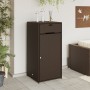 Brown PE rattan garden storage cabinet 55x55x111 cm by , Outdoor storage boxes - Ref: Foro24-365560, Price: 130,99 €, Discoun...