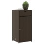 Brown PE rattan garden storage cabinet 55x55x111 cm by , Outdoor storage boxes - Ref: Foro24-365560, Price: 130,99 €, Discoun...