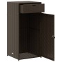 Brown PE rattan garden storage cabinet 55x55x111 cm by , Outdoor storage boxes - Ref: Foro24-365560, Price: 130,99 €, Discoun...