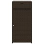 Brown PE rattan garden storage cabinet 55x55x111 cm by , Outdoor storage boxes - Ref: Foro24-365560, Price: 130,99 €, Discoun...