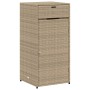 Armario de almacenaje de jardín ratán PE beige 55x55x111 cm de , Cajas de almacenaje para exteriores - Ref: Foro24-365562, Pr...