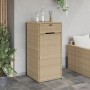 Beige PE rattan garden storage cabinet 55x55x111 cm by , Outdoor storage boxes - Ref: Foro24-365562, Price: 130,99 €, Discoun...