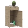 Beige PE rattan garden storage cabinet 55x55x111 cm by , Outdoor storage boxes - Ref: Foro24-365562, Price: 130,99 €, Discoun...