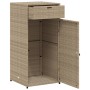 Armario de almacenaje de jardín ratán PE beige 55x55x111 cm de , Cajas de almacenaje para exteriores - Ref: Foro24-365562, Pr...