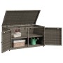 Gartenschrank aus grauem PE-Rattan, 110 x 55 x 60,5 cm von , Aufbewahrungsboxen für den Außenbereich - Ref: Foro24-365569, Pr...