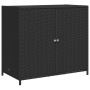 Black PE rattan garden storage cabinet 83x45x76 cm by , Outdoor storage boxes - Ref: Foro24-365543, Price: 136,71 €, Discount: %