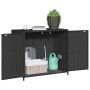 Black PE rattan garden storage cabinet 83x45x76 cm by , Outdoor storage boxes - Ref: Foro24-365543, Price: 136,71 €, Discount: %