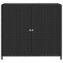 Black PE rattan garden storage cabinet 83x45x76 cm by , Outdoor storage boxes - Ref: Foro24-365543, Price: 136,71 €, Discount: %