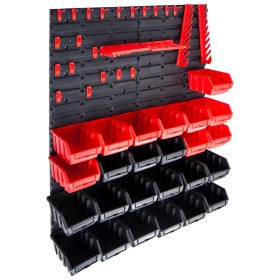 Storage box kit 29 pcs red/black wall panels by , Tool cabinets - Ref: Foro24-146283, Price: 36,99 €, Discount: %