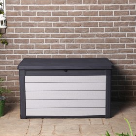 Keter Caja de almacenamiento para jardín Denail gris antracita 380 L de , Cajas de almacenaje para exteriores - Ref: Foro24-4...