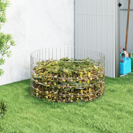 Compostador de jardín acero galvanizado Ø100x50 cm de , Compostadores - Ref: Foro24-3115943, Precio: 42,42 €, Descuento: %