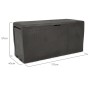 Keter Storage box Samoa anthracite gray 270 L by , Outdoor storage boxes - Ref: Foro24-428404, Price: 86,93 €, Discount: %