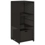 Schwarzer Gartenschrank aus PE-Rattan, 50 x 55 x 115 cm von , Aufbewahrungsboxen für den Außenbereich - Ref: Foro24-365547, P...