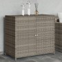 Gartenschrank aus grauem PE-Rattan, 83 x 45 x 76 cm von , Aufbewahrungsboxen für den Außenbereich - Ref: Foro24-365545, Preis...