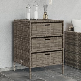 Gray PE rattan garden storage cabinet 55x59x80 cm by , Outdoor storage boxes - Ref: Foro24-365553, Price: 163,99 €, Discount: %