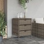 Gartenschrank aus grauem PE-Rattan, 55 x 59 x 80 cm von , Aufbewahrungsboxen für den Außenbereich - Ref: Foro24-365553, Preis...