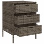 Gartenschrank aus grauem PE-Rattan, 55 x 59 x 80 cm von , Aufbewahrungsboxen für den Außenbereich - Ref: Foro24-365553, Preis...