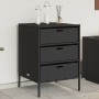 Schwarzer Gartenschrank aus PE-Rattan, 55 x 59 x 80 cm von , Aufbewahrungsboxen für den Außenbereich - Ref: Foro24-365551, Pr...