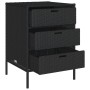 Black PE rattan garden storage cabinet 55x59x80 cm by , Outdoor storage boxes - Ref: Foro24-365551, Price: 151,99 €, Discount: %