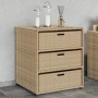 Beige PE rattan garden storage cabinet 55x59x69 cm by , Outdoor storage boxes - Ref: Foro24-365558, Price: 199,96 €, Discount: %