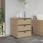 Beige PE rattan garden storage cabinet 55x59x69 cm by , Outdoor storage boxes - Ref: Foro24-365558, Price: 199,99 €, Discount: %