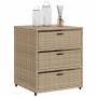 Beige PE rattan garden storage cabinet 55x59x69 cm by , Outdoor storage boxes - Ref: Foro24-365558, Price: 199,99 €, Discount: %