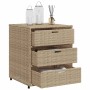 Beige PE rattan garden storage cabinet 55x59x69 cm by , Outdoor storage boxes - Ref: Foro24-365558, Price: 199,99 €, Discount: %