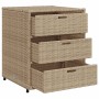 Beige PE rattan garden storage cabinet 55x59x69 cm by , Outdoor storage boxes - Ref: Foro24-365558, Price: 199,99 €, Discount: %