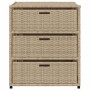 Beige PE rattan garden storage cabinet 55x59x69 cm by , Outdoor storage boxes - Ref: Foro24-365558, Price: 199,99 €, Discount: %