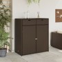 Brown PE rattan garden storage cabinet 105x55x113 cm by , Outdoor storage boxes - Ref: Foro24-365564, Price: 220,00 €, Discou...