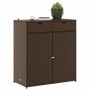 Brown PE rattan garden storage cabinet 105x55x113 cm by , Outdoor storage boxes - Ref: Foro24-365564, Price: 220,00 €, Discou...