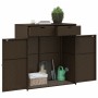 Brown PE rattan garden storage cabinet 105x55x113 cm by , Outdoor storage boxes - Ref: Foro24-365564, Price: 220,00 €, Discou...