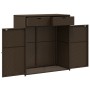 Brown PE rattan garden storage cabinet 105x55x113 cm by , Outdoor storage boxes - Ref: Foro24-365564, Price: 220,00 €, Discou...