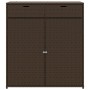 Brown PE rattan garden storage cabinet 105x55x113 cm by , Outdoor storage boxes - Ref: Foro24-365564, Price: 220,00 €, Discou...