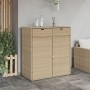 Beige PE rattan garden storage cabinet 105x55x113 cm by , Outdoor storage boxes - Ref: Foro24-365566, Price: 219,30 €, Discou...