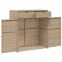 Beige PE rattan garden storage cabinet 105x55x113 cm by , Outdoor storage boxes - Ref: Foro24-365566, Price: 219,30 €, Discou...