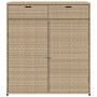 Beige PE rattan garden storage cabinet 105x55x113 cm by , Outdoor storage boxes - Ref: Foro24-365566, Price: 219,30 €, Discou...