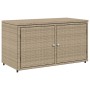 Beige PE rattan garden storage cabinet 110x55x60.5 cm by , Outdoor storage boxes - Ref: Foro24-365570, Price: 164,98 €, Disco...