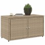 Beige PE rattan garden storage cabinet 110x55x60.5 cm by , Outdoor storage boxes - Ref: Foro24-365570, Price: 164,98 €, Disco...