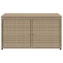 Beige PE rattan garden storage cabinet 110x55x60.5 cm by , Outdoor storage boxes - Ref: Foro24-365570, Price: 164,98 €, Disco...