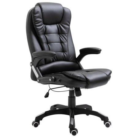 Silla de oficina de cuero sintético negra de vidaXL, Sillas de oficina - Ref: Foro24-20231, Precio: 248,56 €, Descuento: %