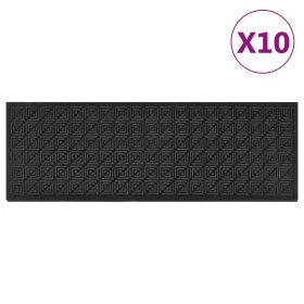 Rubber stair mats 10 pcs rubber 25x75 cm by , Stair mats - Ref: Foro24-155643, Price: 47,99 €, Discount: %