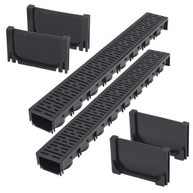 Plastic drainage channels 2 m by , Drains - Ref: Foro24-275500, Price: 50,99 €, Discount: %