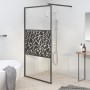 Frosted glass shower screen with black stone design 115x195 cm by , Shower walls and screens - Ref: Foro24-151883, Price: 209...