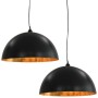 Ceiling lamps 2 pcs black and gold hemispherical 50 cm E27 by vidaXL, Lamps - Ref: Foro24-50877, Price: 153,52 €, Discount: %