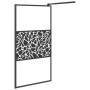 Frosted glass shower screen with black stone design 100x195 cm by , Shower walls and screens - Ref: Foro24-151882, Price: 193...