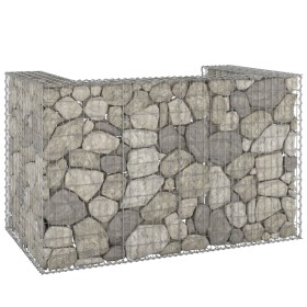 Gabionenwand für verzinkten Müllcontainer 180x100x110 cm von , Halterungen für Abfallbehälter - Ref: Foro24-151299, Preis: 12...